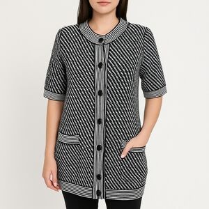 Zara Cotton Short Sleeve Knit Cardigan